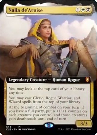 Nalia de'Arnise (Extended Art) [Commander Legends: Battle for Baldur's Gate] | Rook's Games and More