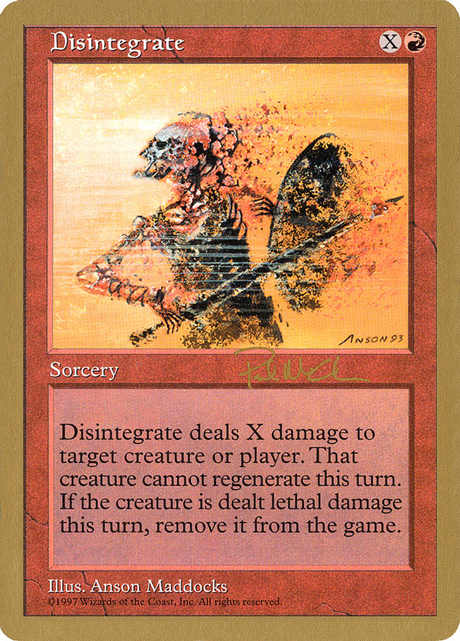 Disintegrate (Paul McCabe) [World Championship Decks 1997] | Rook's Games and More