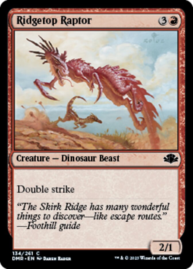 Ridgetop Raptor [Dominaria Remastered] | Rook's Games and More