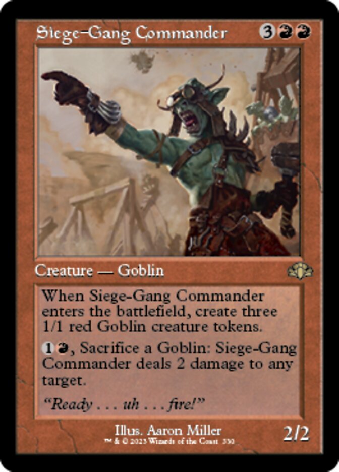 Siege-Gang Commander (Retro) [Dominaria Remastered] | Rook's Games and More