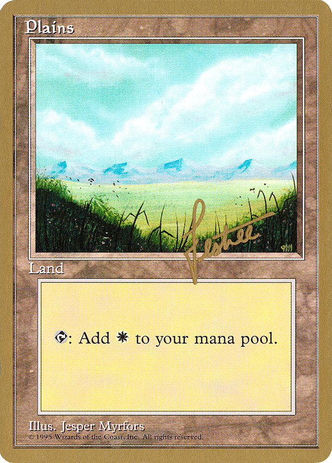 Plains (bl366) (Bertrand Lestree) [Pro Tour Collector Set] | Rook's Games and More