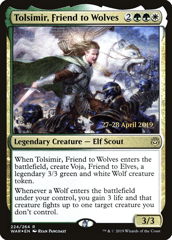 Tolsimir, Friend to Wolves  [War of the Spark Prerelease Promos] | Rook's Games and More