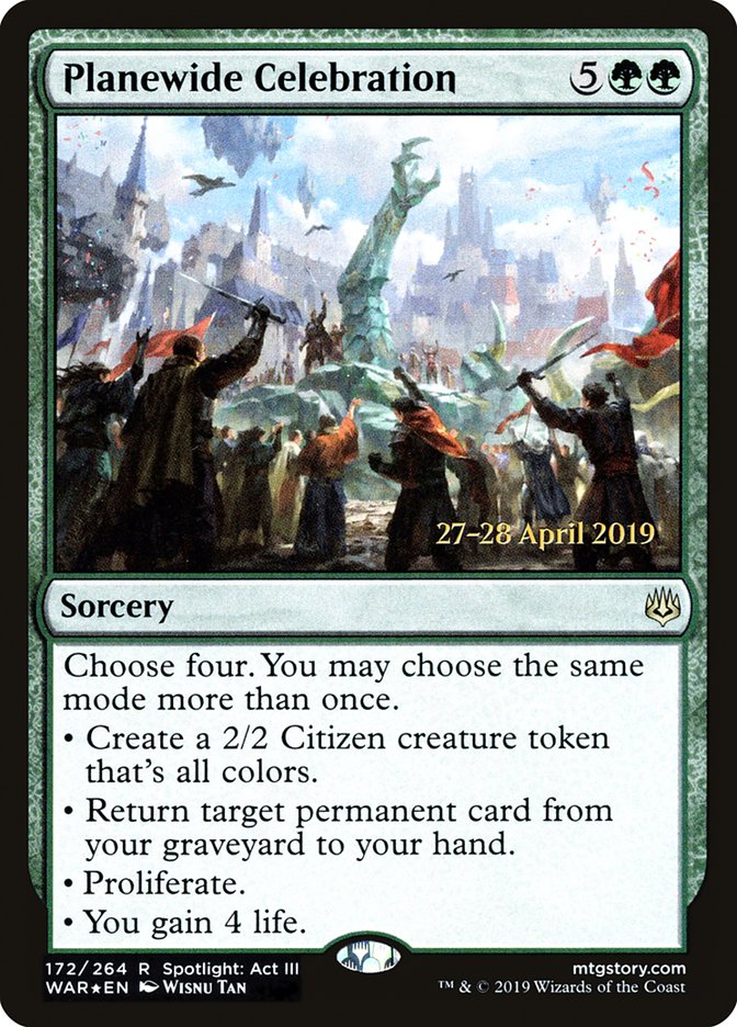 Planewide Celebration  [War of the Spark Prerelease Promos] | Rook's Games and More