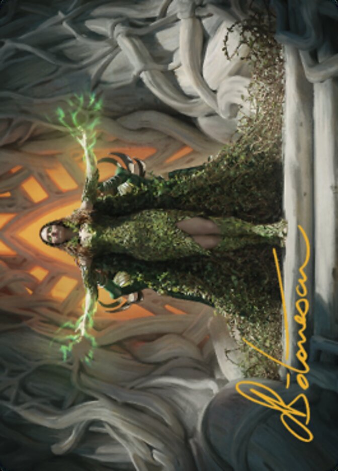 Titania, Voice of Gaea Art Card (Gold-Stamped Signature) [The Brothers' War Art Series] | Rook's Games and More