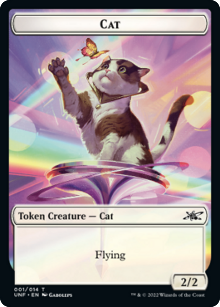 Cat // Storm Crow Double-sided Token [Unfinity Tokens] | Rook's Games and More