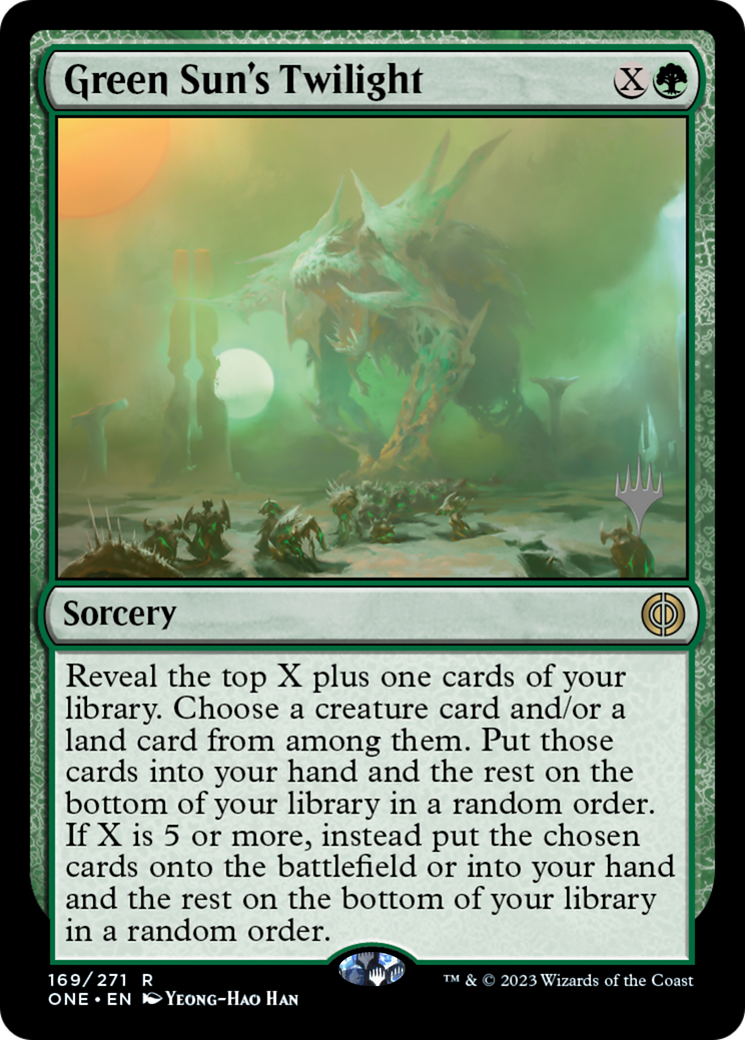 Green Sun's Twilight (Promo Pack) [Phyrexia: All Will Be One Promos] | Rook's Games and More