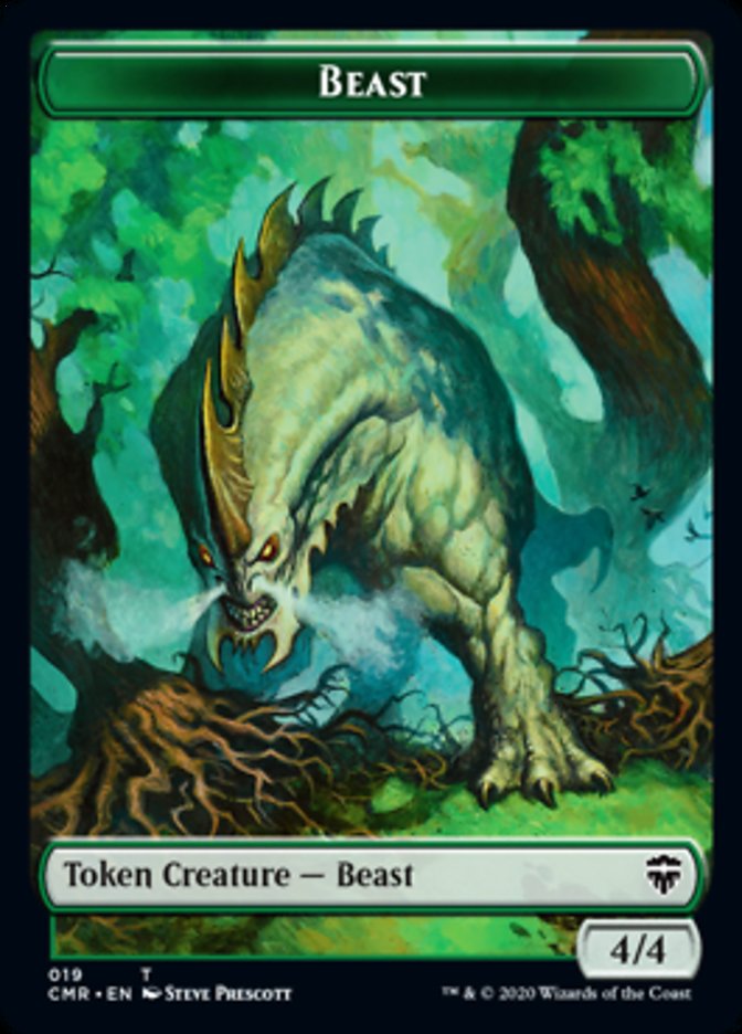Beast (19) // Elephant Token [Commander Legends Tokens] | Rook's Games and More