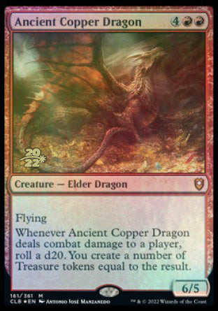 Ancient Copper Dragon [Commander Legends: Battle for Baldur's Gate Prerelease Promos] | Rook's Games and More