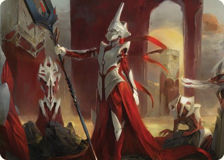 Porcelain Zealot Art Card [Phyrexia: All Will Be One Art Series] | Rook's Games and More