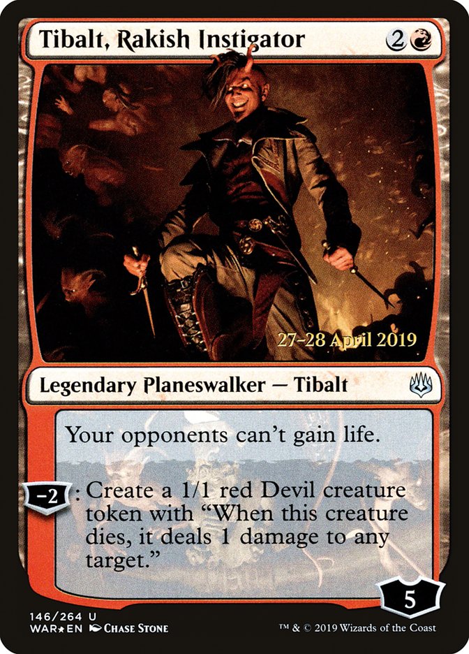 Tibalt, Rakish Instigator  [War of the Spark Prerelease Promos] | Rook's Games and More