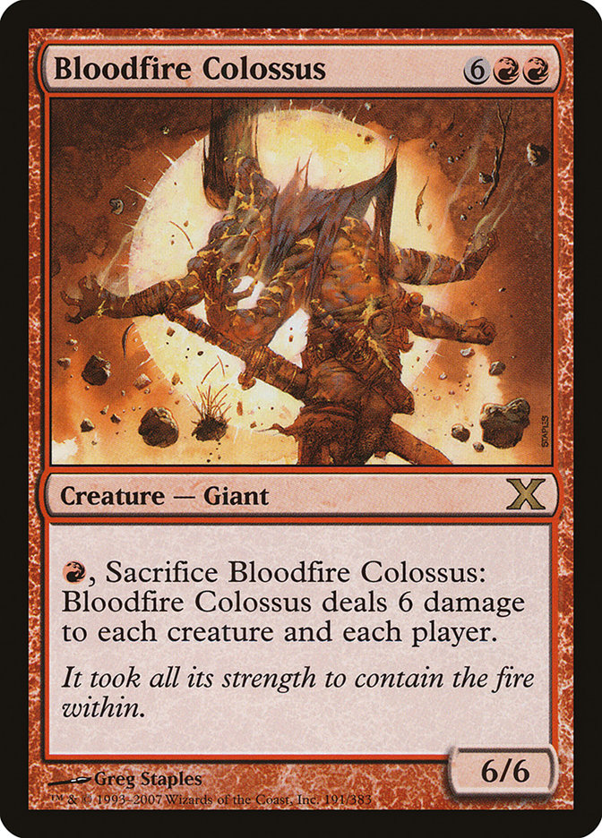 Bloodfire Colossus [Tenth Edition] | Rook's Games and More