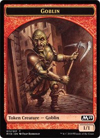 Goblin // Thopter Double-sided Token (Game Night) [Core Set 2019 Tokens] | Rook's Games and More