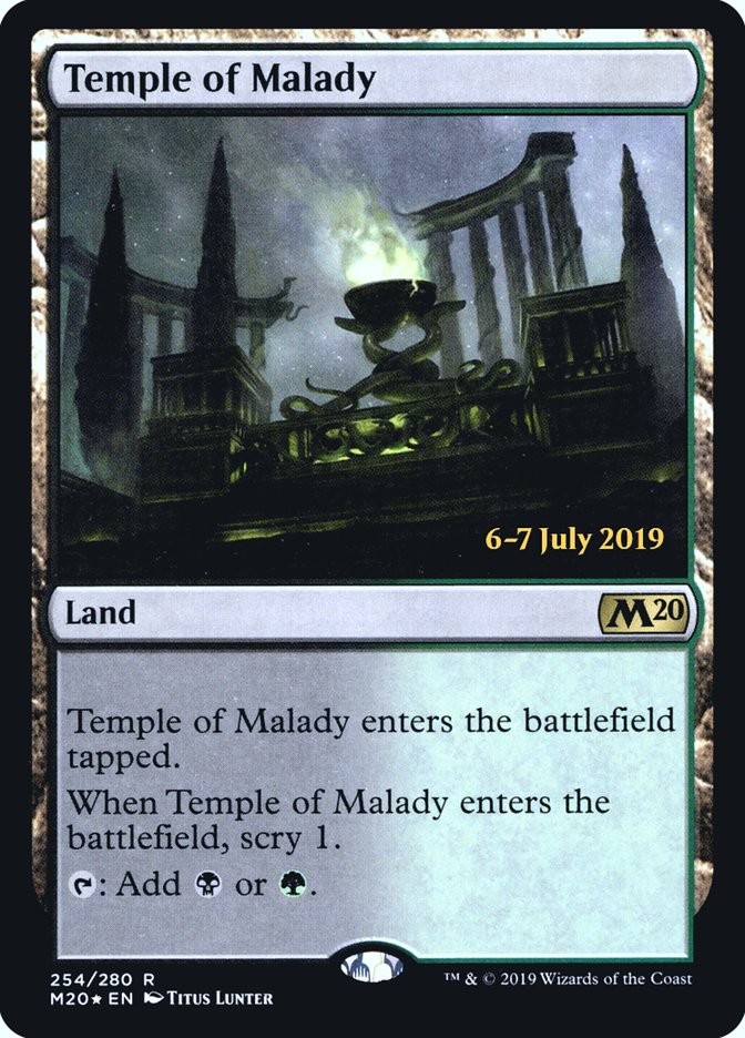 Temple of Malady  [Core Set 2020 Prerelease Promos] | Rook's Games and More