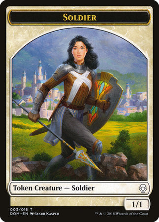 Soldier Token [Dominaria Tokens] | Rook's Games and More