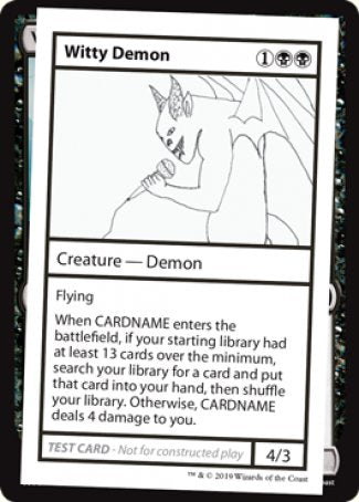 Witty Demon (2021 Edition) [Mystery Booster Playtest Cards] | Rook's Games and More
