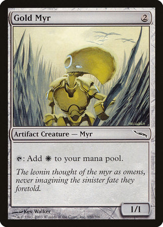 Gold Myr [Mirrodin] | Rook's Games and More