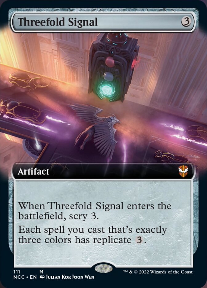 Threefold Signal (Extended Art) [Streets of New Capenna Commander] | Rook's Games and More
