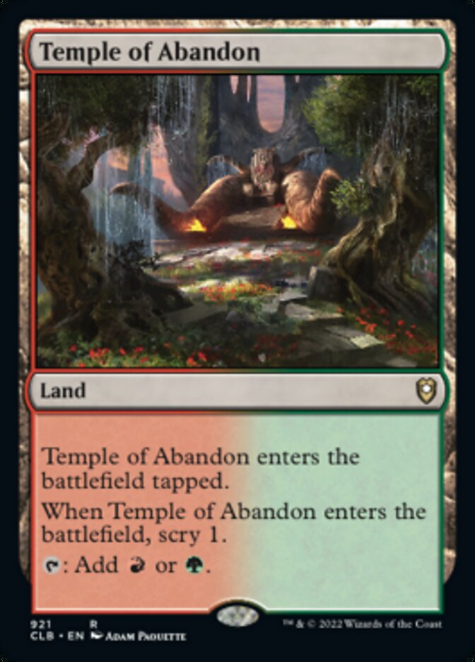 Temple of Abandon [Commander Legends: Battle for Baldur's Gate] | Rook's Games and More