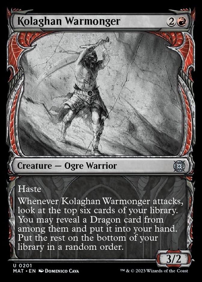 Kolaghan Warmonger (Showcase Halo Foil) [March of the Machine: The Aftermath] | Rook's Games and More