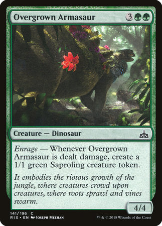 Overgrown Armasaur [Rivals of Ixalan] | Rook's Games and More