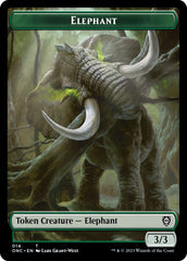 Human Soldier // Elephant Double-Sided Token [Phyrexia: All Will Be One Commander Tokens] | Rook's Games and More