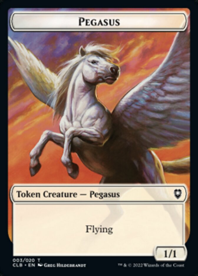 Treasure // Pegasus Double-sided Token [Commander Legends: Battle for Baldur's Gate Tokens] | Rook's Games and More