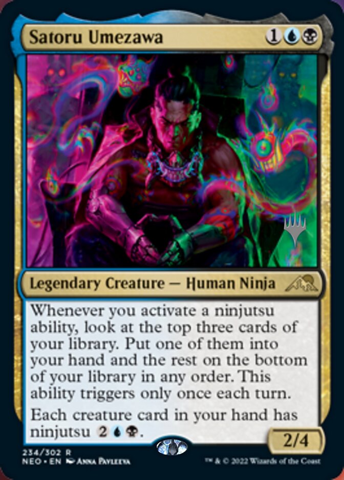 Satoru Umezawa (Promo Pack) [Kamigawa: Neon Dynasty Promos] | Rook's Games and More