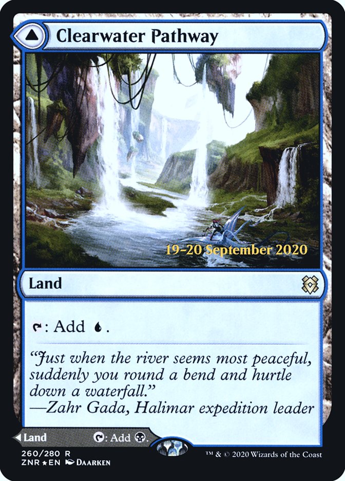 Clearwater Pathway // Murkwater Pathway  [Zendikar Rising Prerelease Promos] | Rook's Games and More