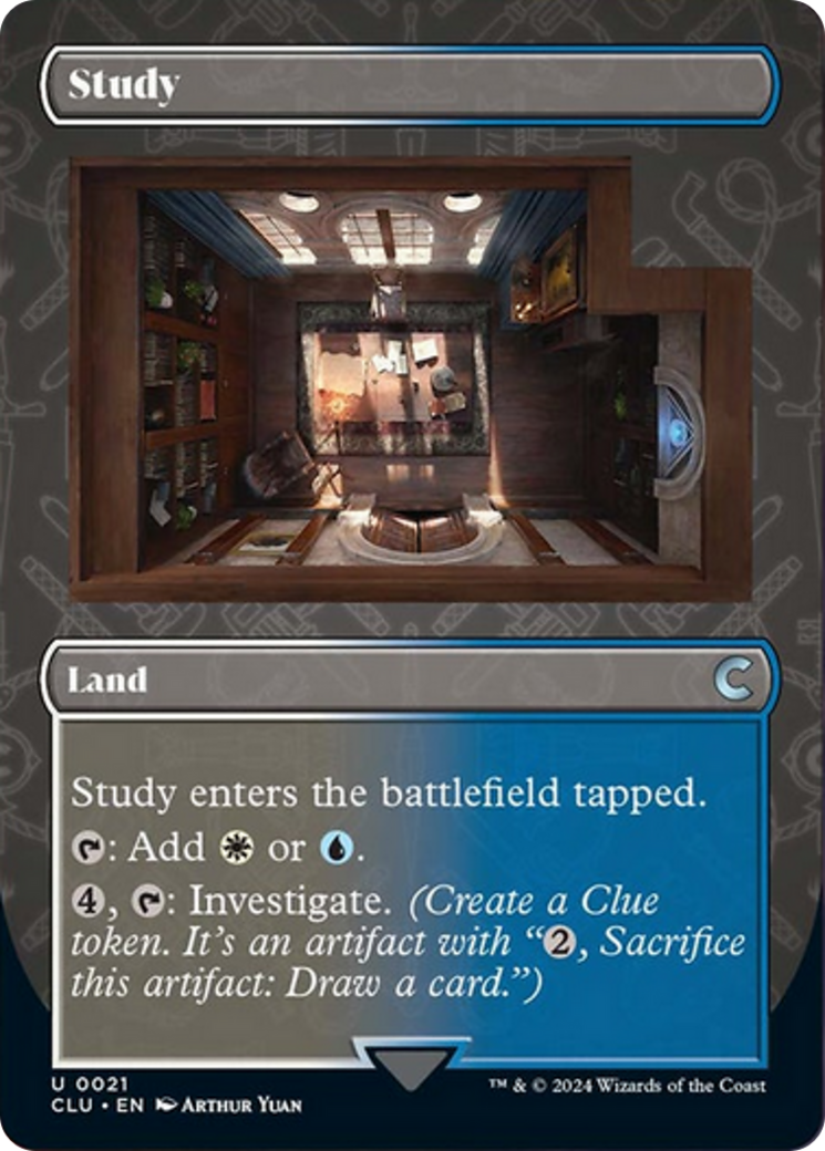 Study (Borderless) [Ravnica: Clue Edition] | Rook's Games and More