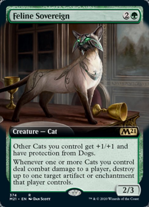 Feline Sovereign (Extended Art) [Core Set 2021] | Rook's Games and More