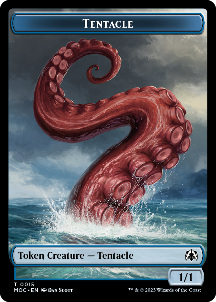 Tentacle // Human (26) Double-Sided Token [March of the Machine Commander Tokens] | Rook's Games and More