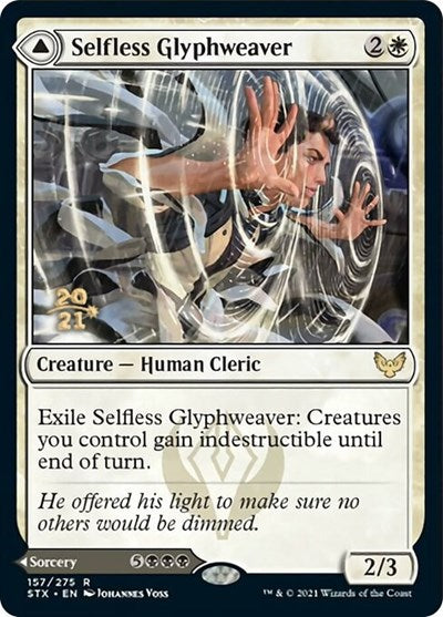 Selfless Glyphweaver // Deadly Vanity [Strixhaven: School of Mages Prerelease Promos] | Rook's Games and More
