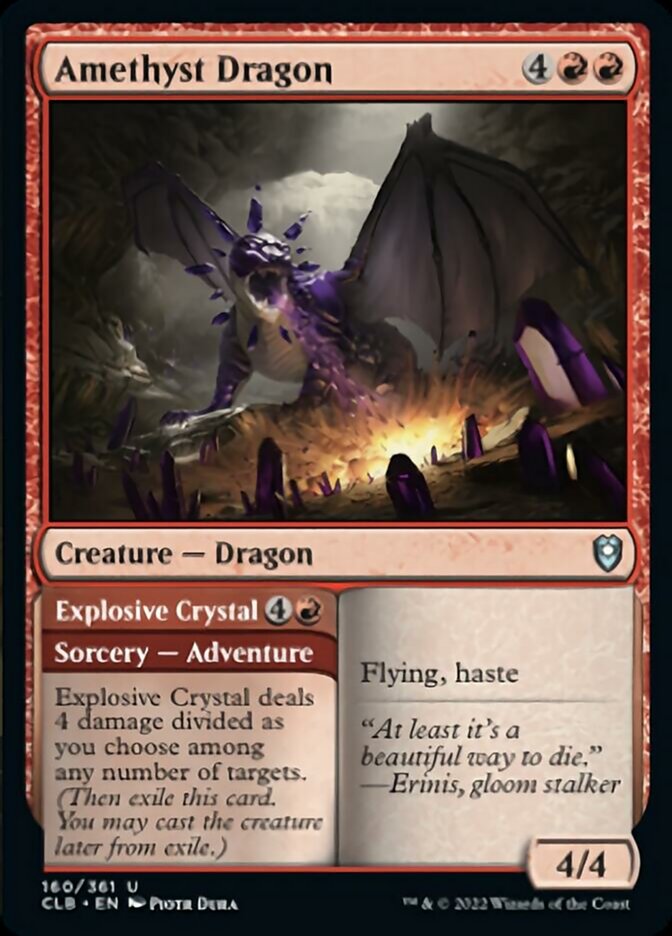 Amethyst Dragon // Explosive Crystal [Commander Legends: Battle for Baldur's Gate] | Rook's Games and More