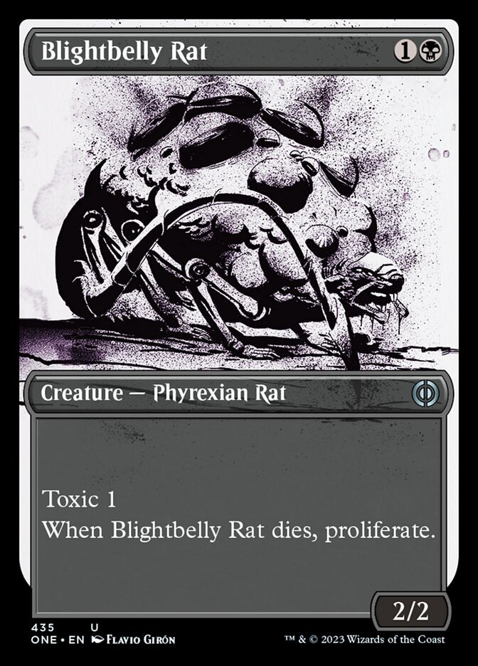 Blightbelly Rat (Showcase Ichor Step-and-Compleat Foil) [Phyrexia: All Will Be One] | Rook's Games and More