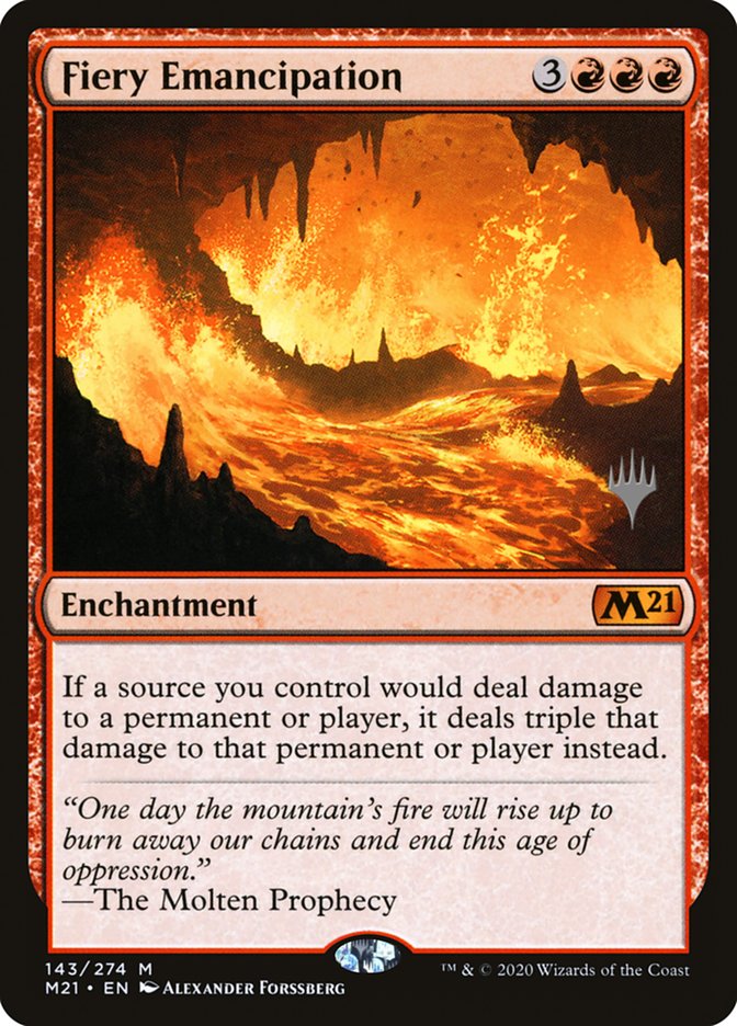 Fiery Emancipation (Promo Pack) [Core Set 2021 Promos] | Rook's Games and More