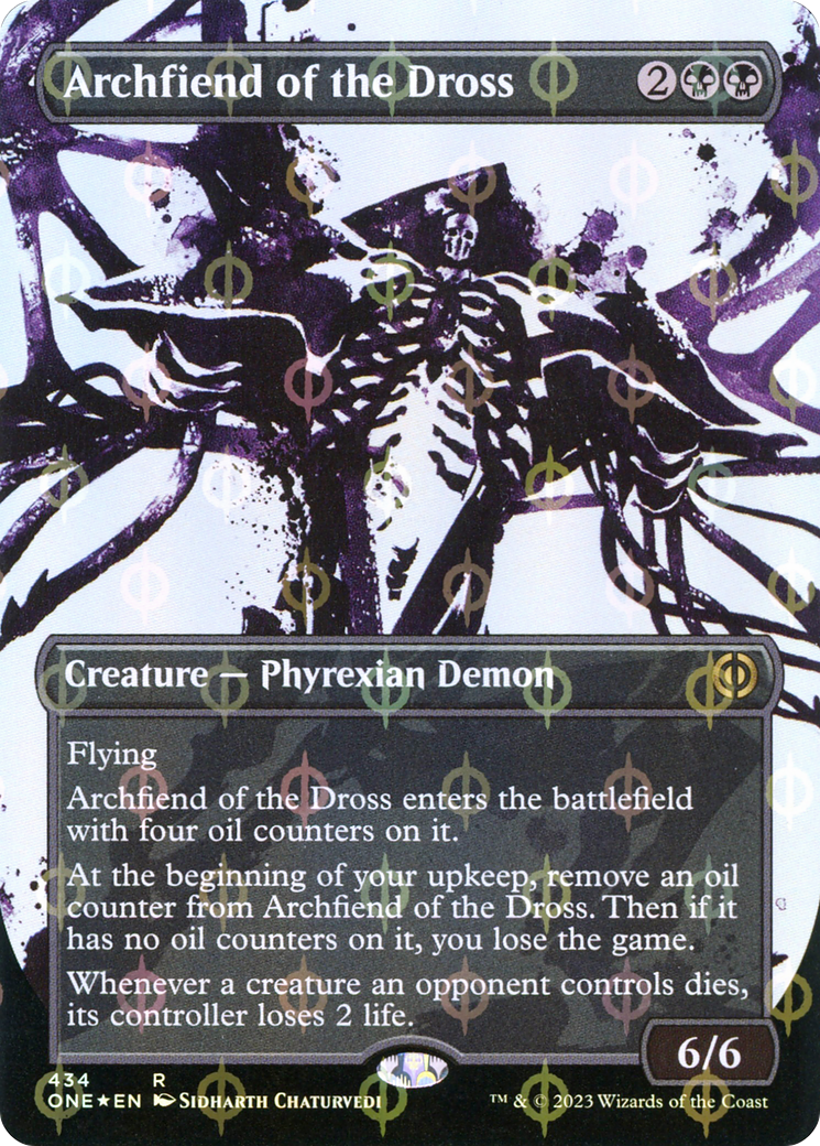 Archfiend of the Dross (Borderless Ichor Step-and-Compleat Foil) [Phyrexia: All Will Be One] | Rook's Games and More