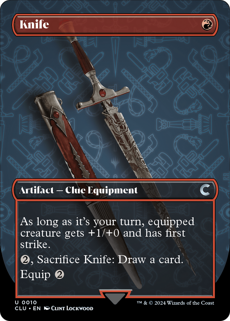 Knife (Borderless) [Ravnica: Clue Edition] | Rook's Games and More