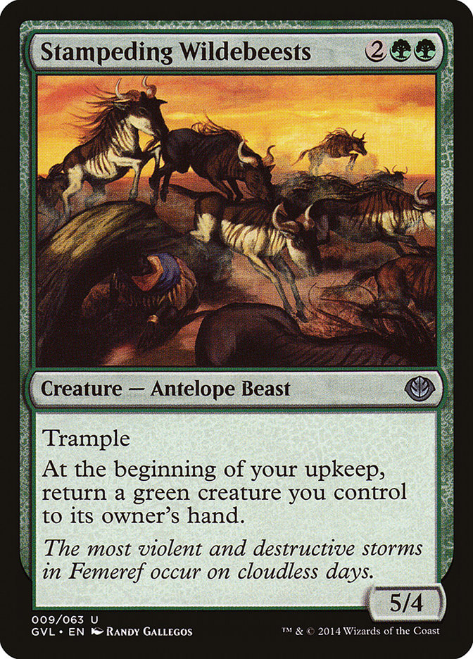 Stampeding Wildebeests (Garruk vs. Liliana) [Duel Decks Anthology] | Rook's Games and More