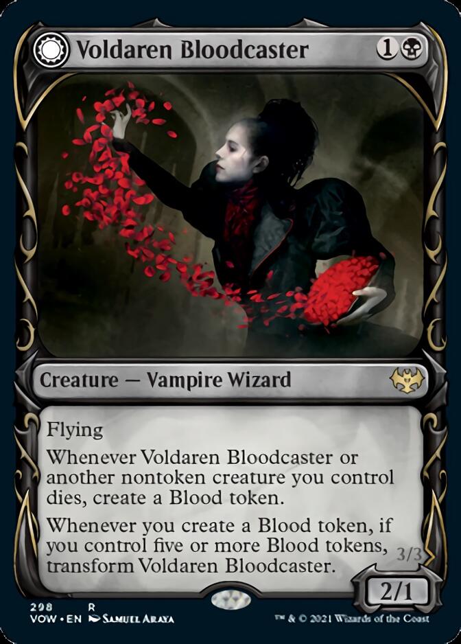 Voldaren Bloodcaster // Bloodbat Summoner (Showcase Fang Frame) [Innistrad: Crimson Vow] | Rook's Games and More