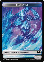 Elemental // Food (0011) Double-Sided Token [Wilds of Eldraine Tokens] | Rook's Games and More