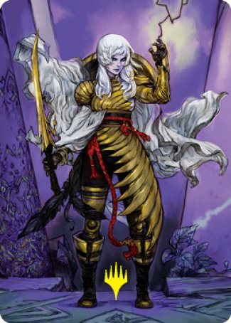 The Wandering Emperor 1 Art Card (Gold-Stamped Signature) [Kamigawa: Neon Dynasty Art Series] | Rook's Games and More